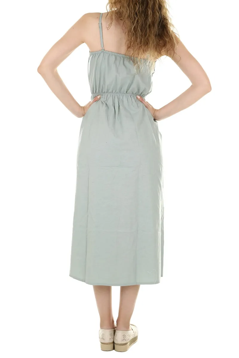 Vestido midi de lino